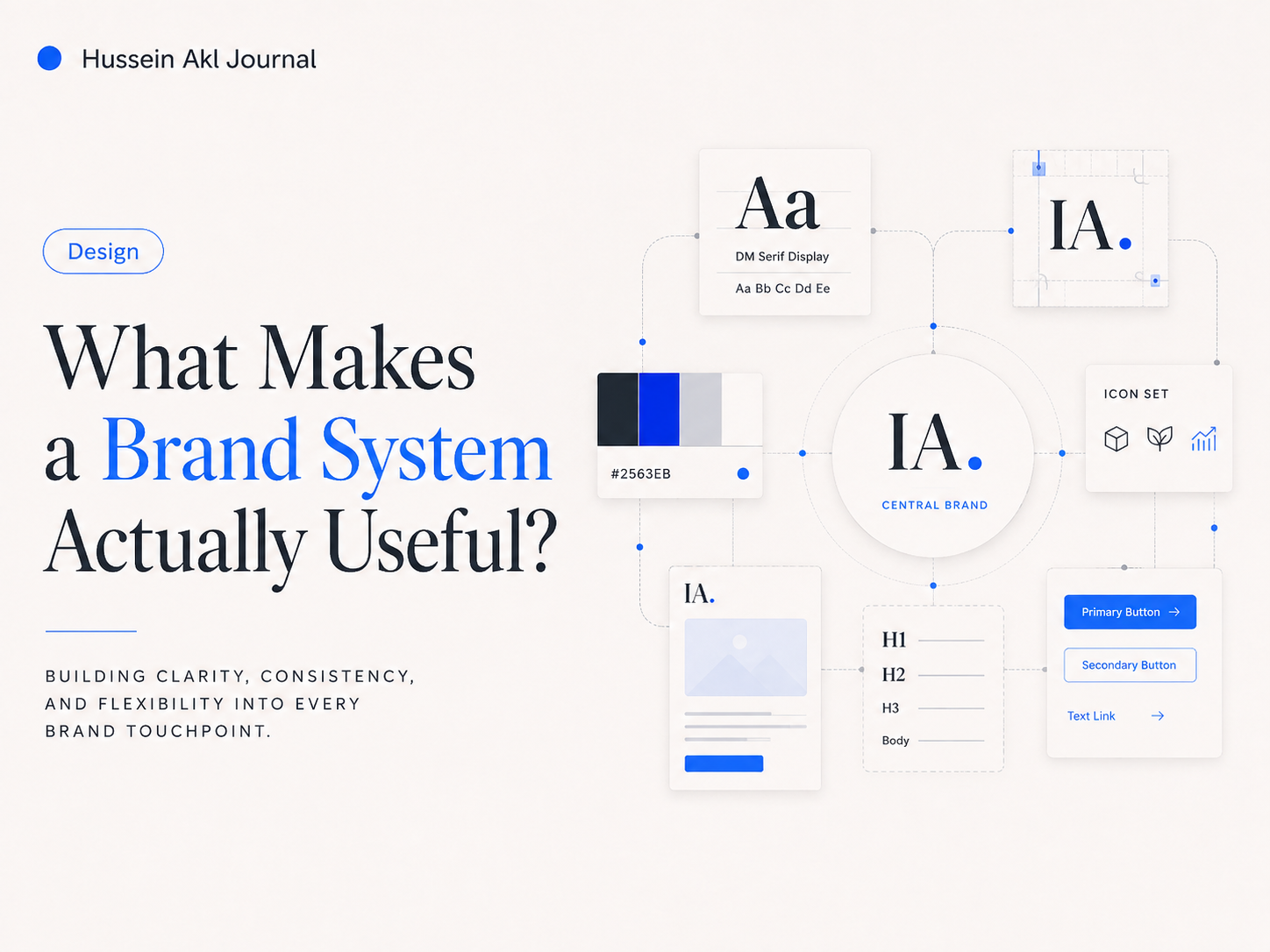 Editorial cover for What Makes a Brand System Actually Useful?